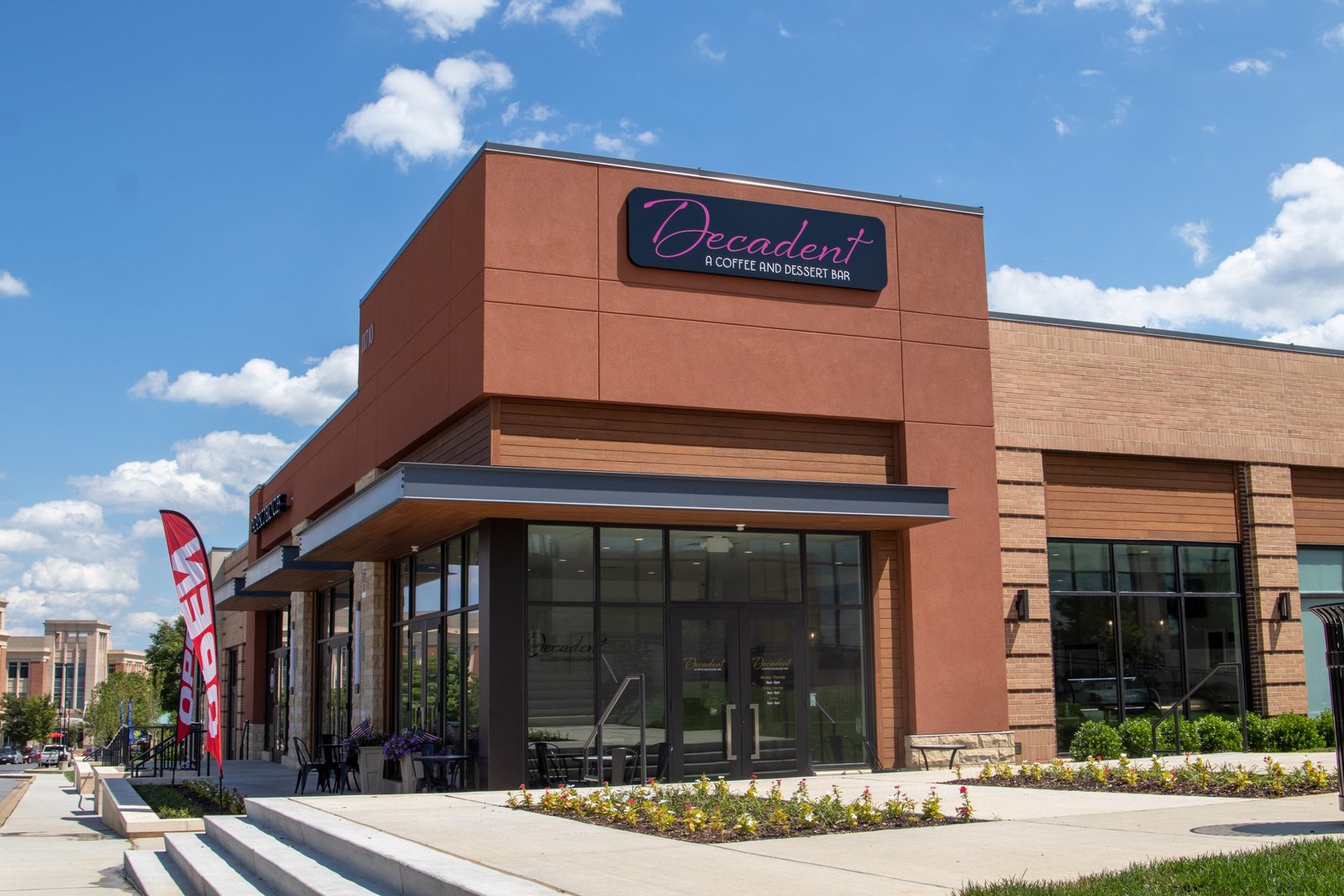 Decadent Dessert Coffee Bar Exterior corner coffee shop