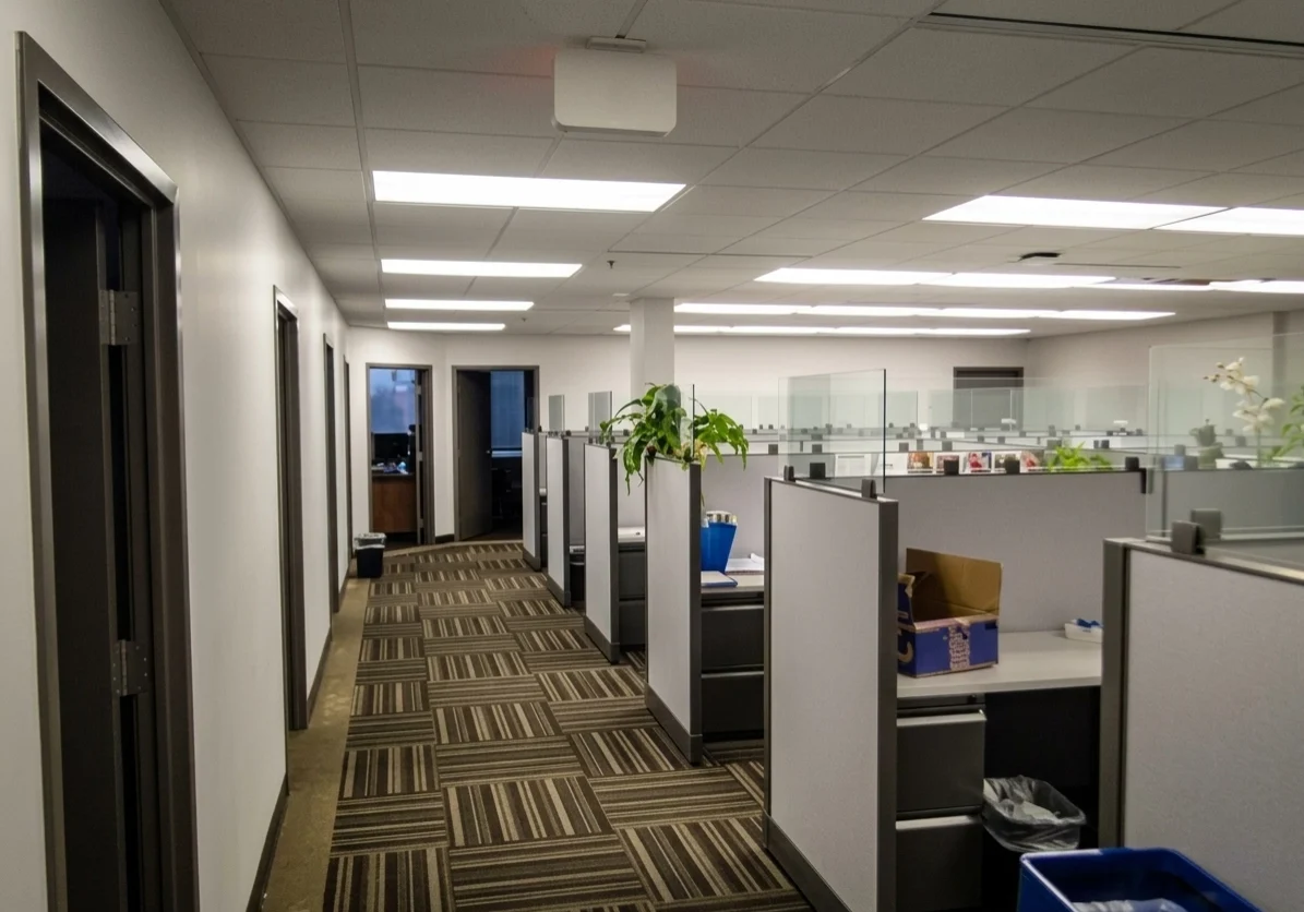 Tenant improvement construction project in Maryland office space after remodel
